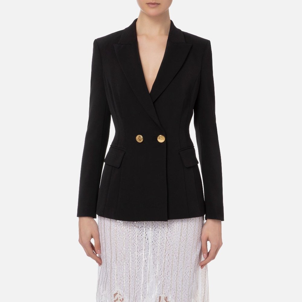 Elisabetta Franchi - Double-breasted jacket with martingale belt